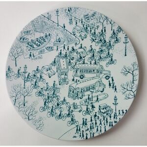 Nymolle Denmark Copenhagen Rush Hour Plate Paul Hoyrup 3651-335 8"